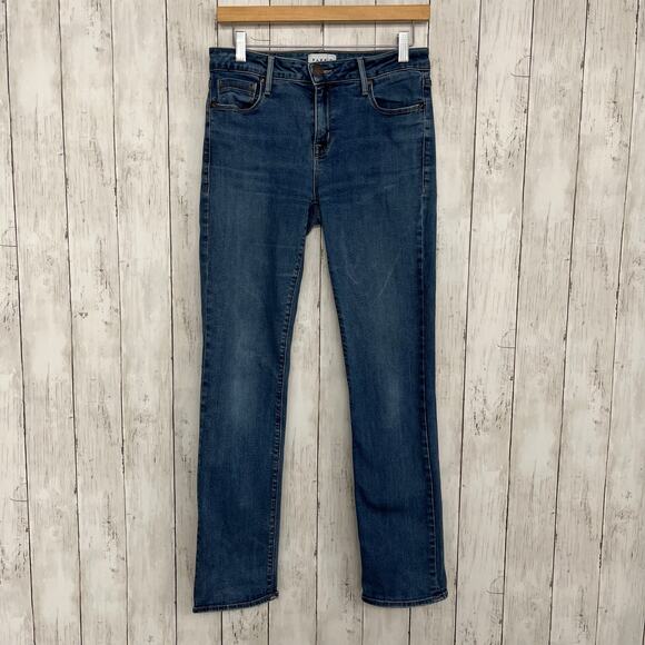 Parker Smith Straight Leg Medium Wash USA Cotton Blend Denim Jeans 6/28 - Picture 1 of 9